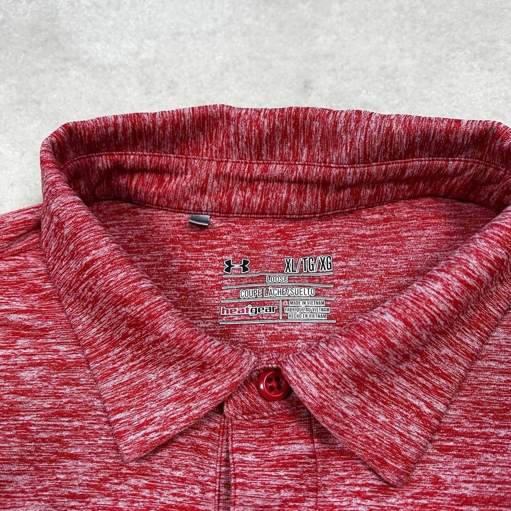Under Armour HeatGear Polo Shirt Mens XL Loose Golf Performance Houston Cougars - Picture 3 of 7